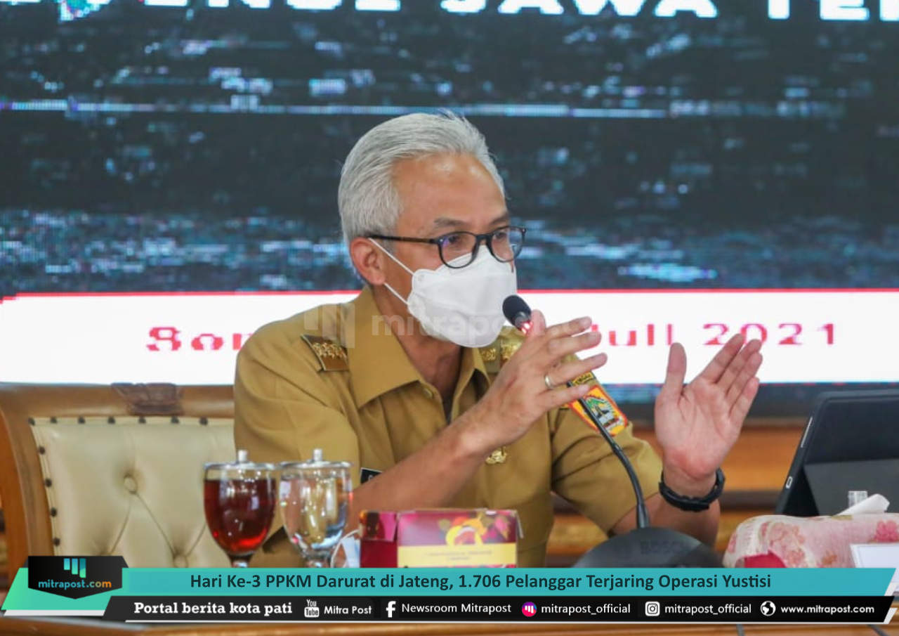HARI KE-3 PPKM DARURAT, 1.706 PELANGGAR TERJARING OPERASI YUSTISI