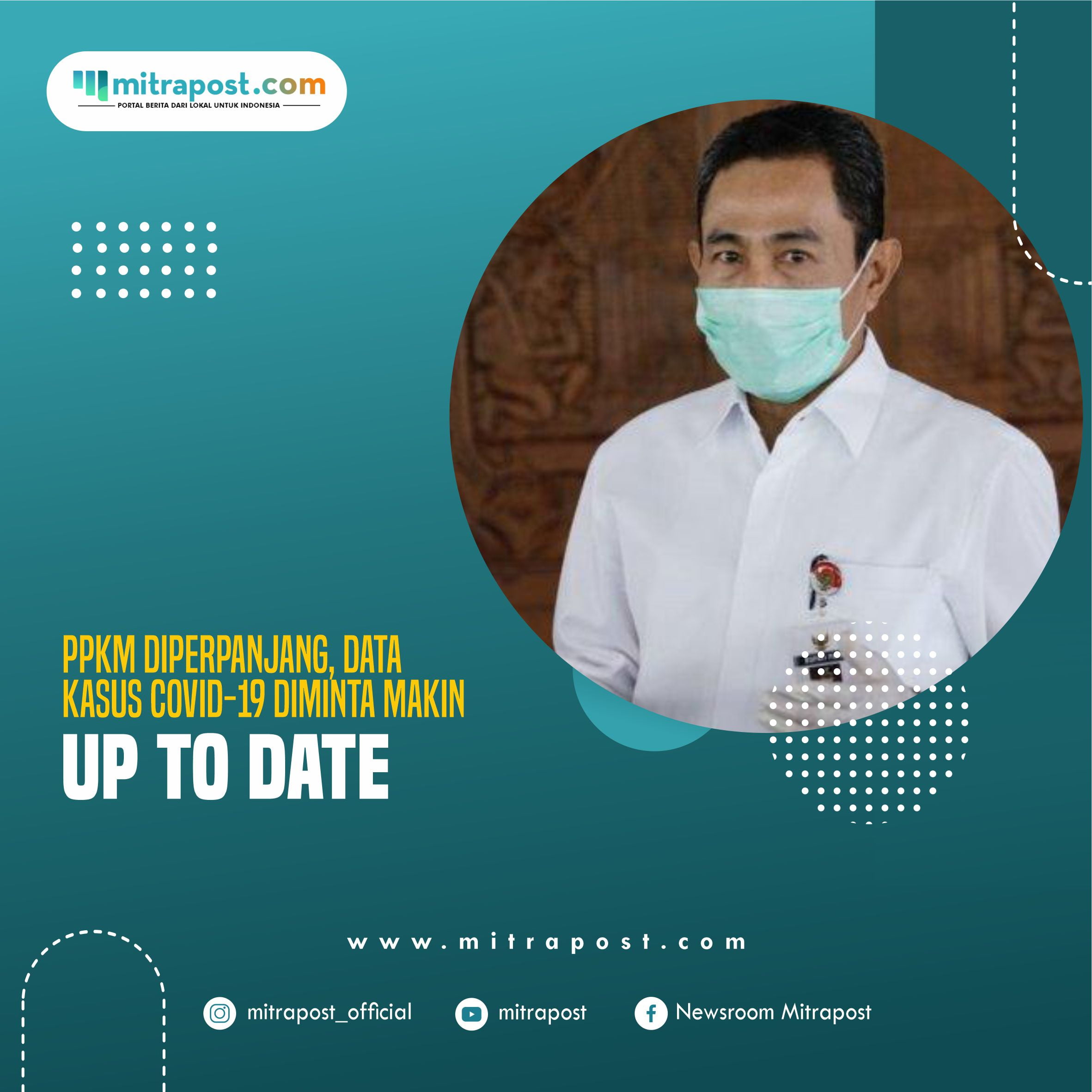 PPKM Diperpanjang, Data Kasus Covid-19 Diminta Makin Up to Date