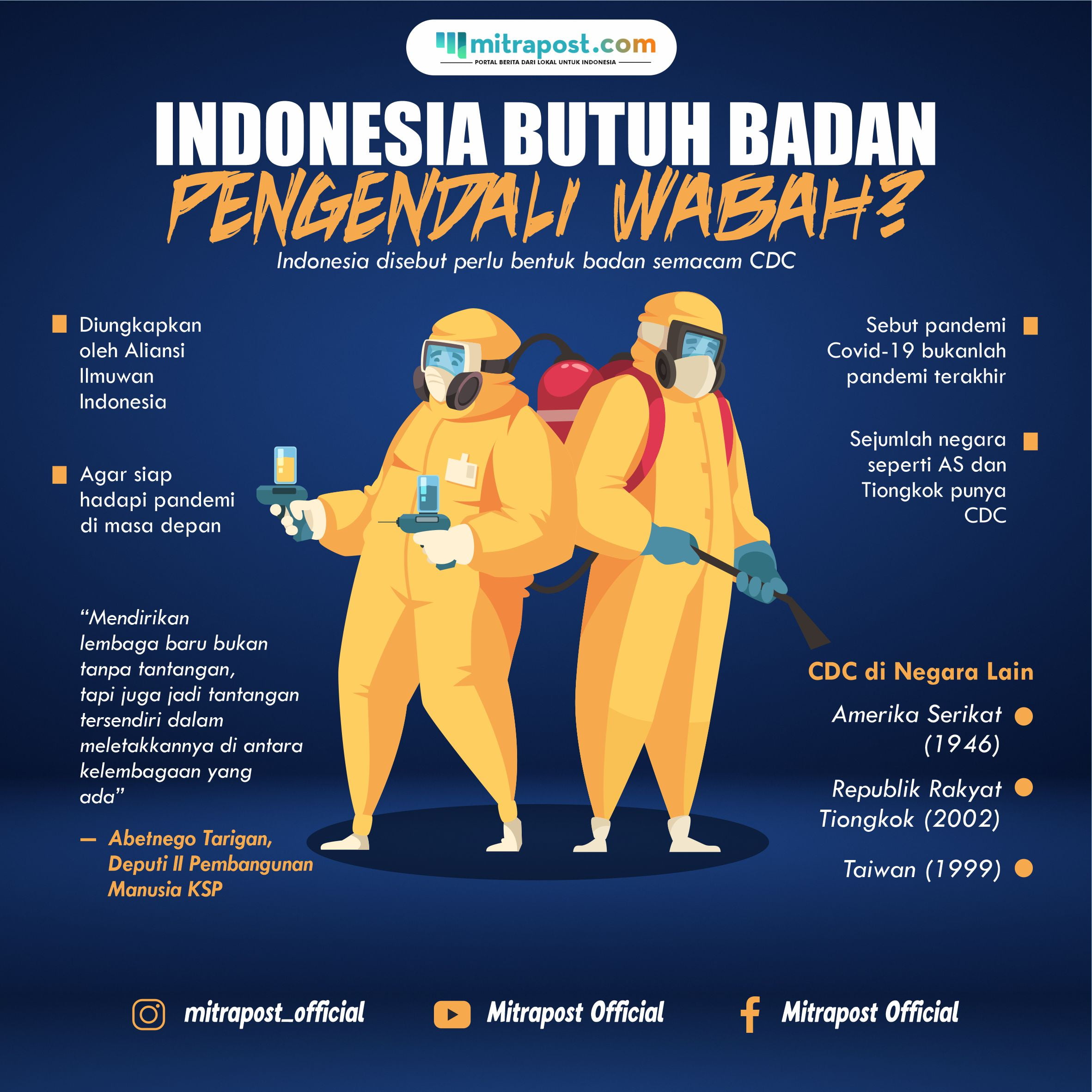 Indonesia Butuh Badan Pengendali Wabah?