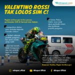 Valentino Rossi tak lolos sim c