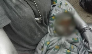 Viral! Bayi Dilumuri Cat jadi Manusia Silver di Tangsel