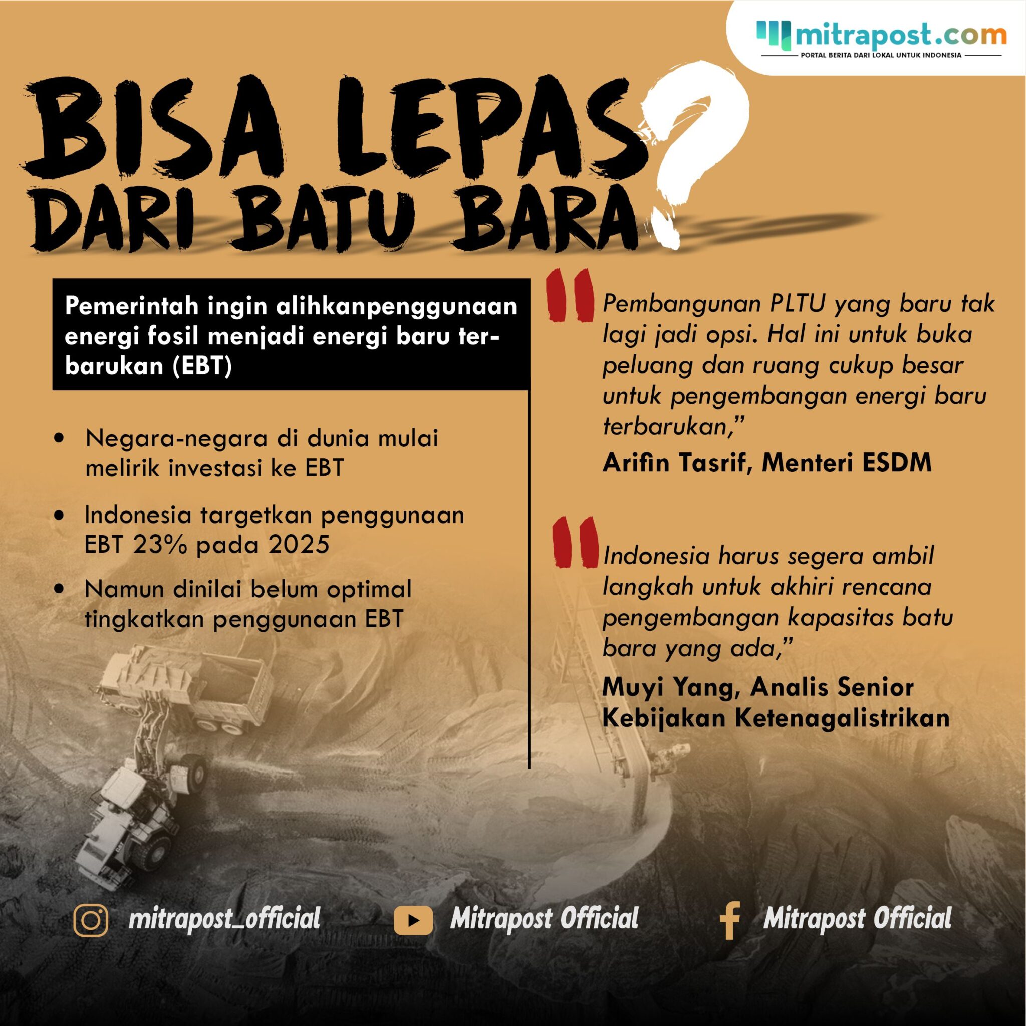 Bisa Lepas Dari Batu Bara?