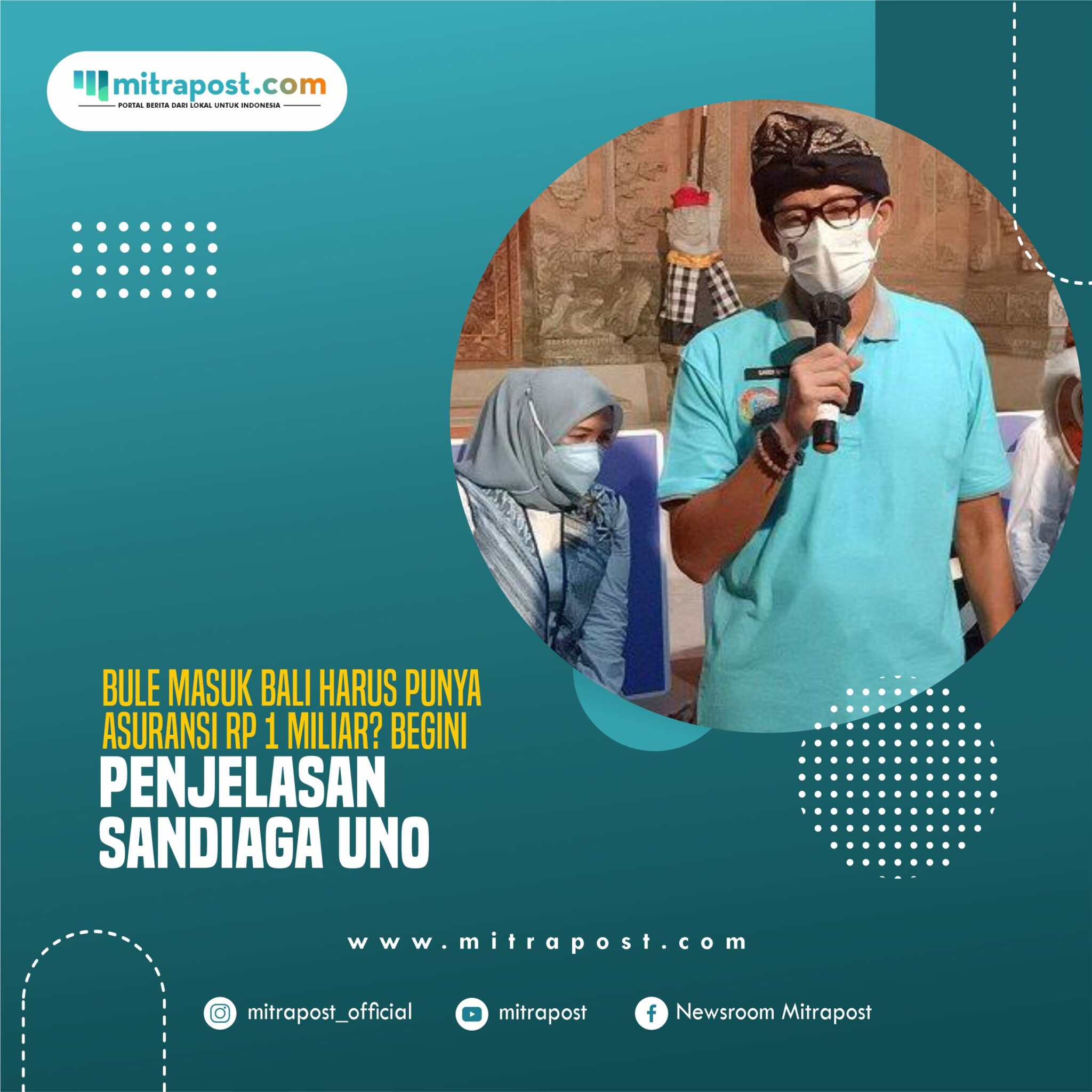 Bule Masuk Bali Harus Punya Asuransi Rp 1 Miliar, Begini Penjelasan Sandiaga Uno