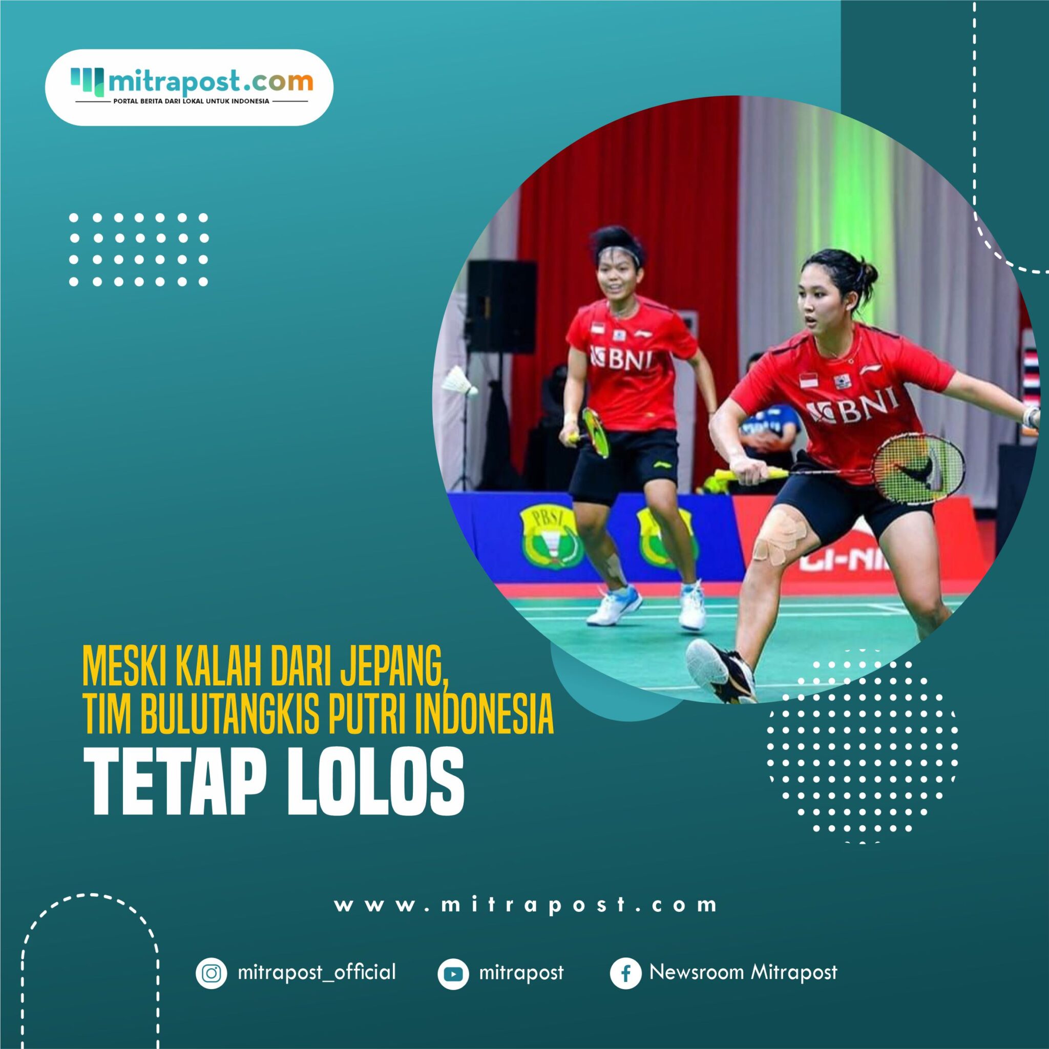 Meski Kalah dari Jepang, Tim Bulutangkis Putri Indonesia Tetap Lolos