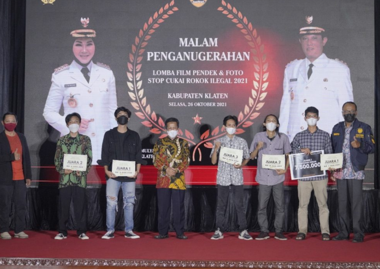 Sineas Muda Asal Klaten Juarai Lomba Film Pendek Pemberantasan Rokok Ilegal