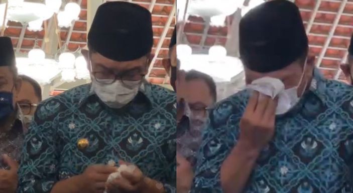 Iringi Keberangkatan Alm. Oded, Ridwan Kamil Menangis