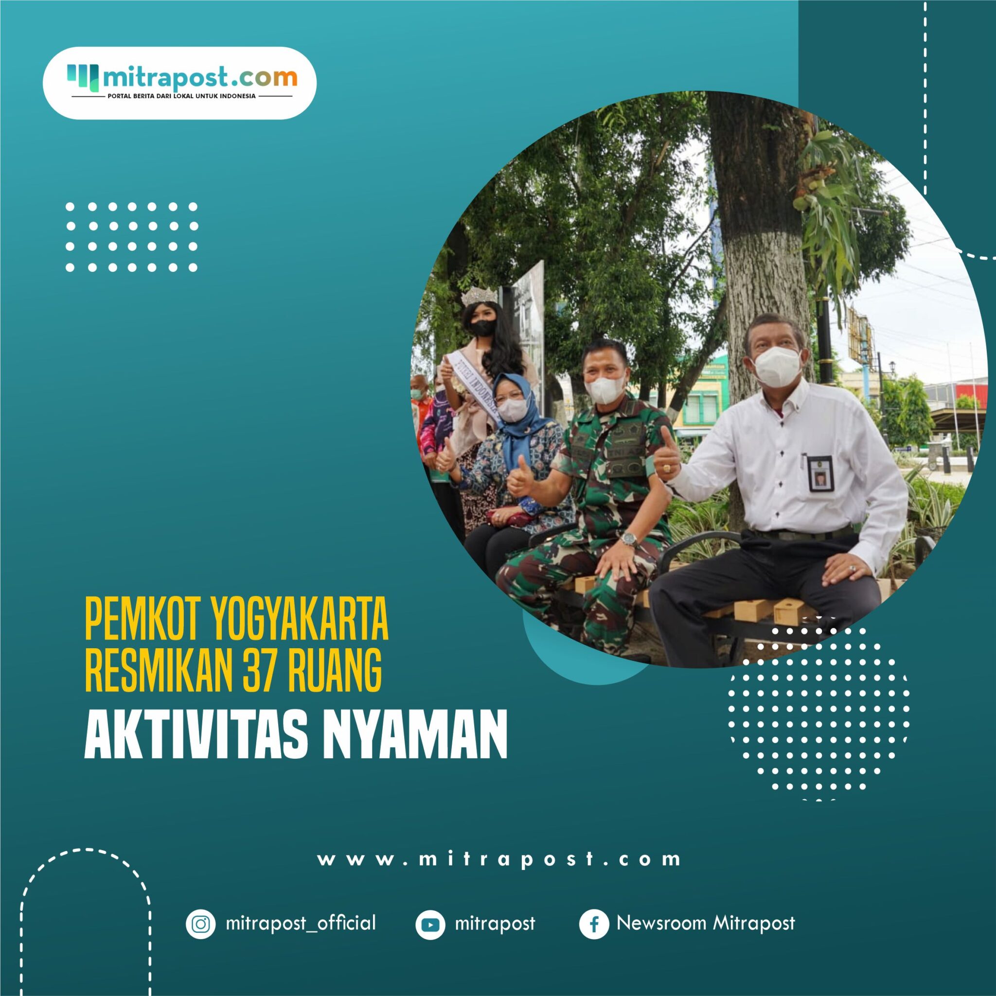 Pemkot Yogyakarta Resmikan 37 Ruang Aktivitas Nyaman