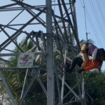 Wanita ODGJ Nekat Panjat Tower Sutet di Pekanbaru