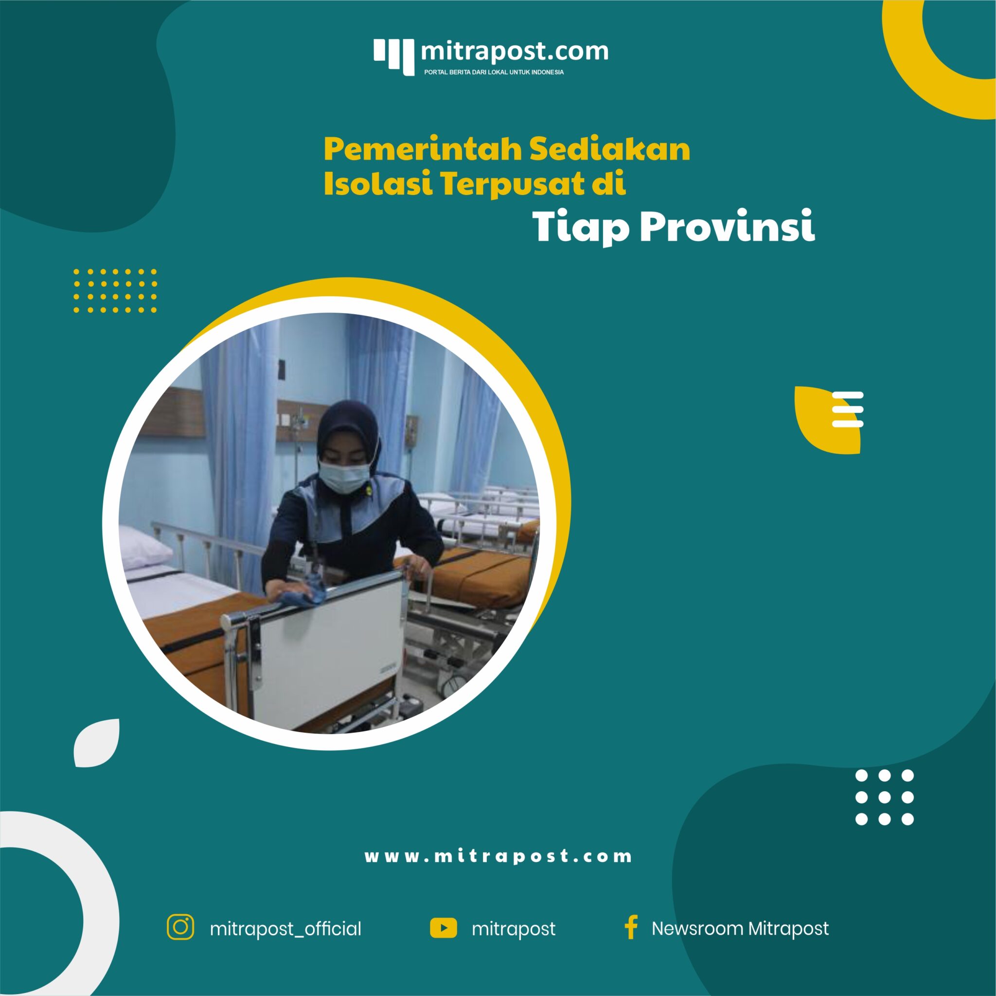 Pemerintah Sediakan Isolasi Terpusat di Tiap Provinsi