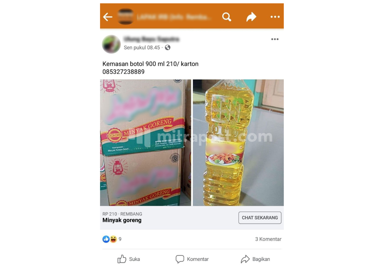 Melalui Media Sosial, Banyak Pedagang Jual Minyak Goreng di Atas HET