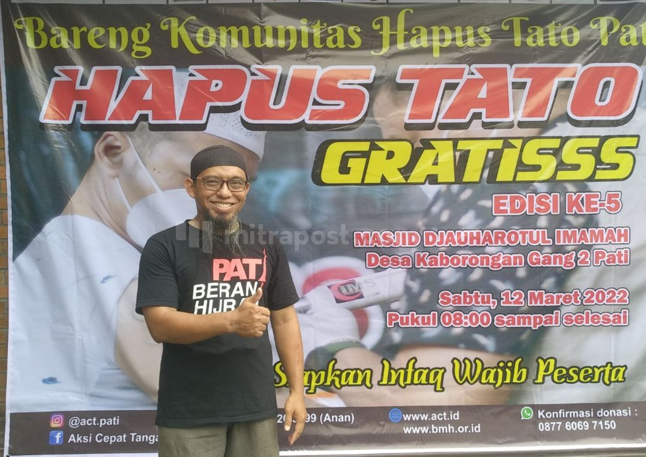 Acara Penghapusan Tato Gratis di Pati, Cuma Bayar Bacaan Salat