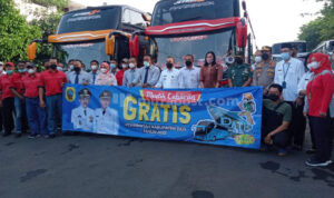 10 Armada Mudik Gratis Pemkab Pati Dilepas Pagi Ini