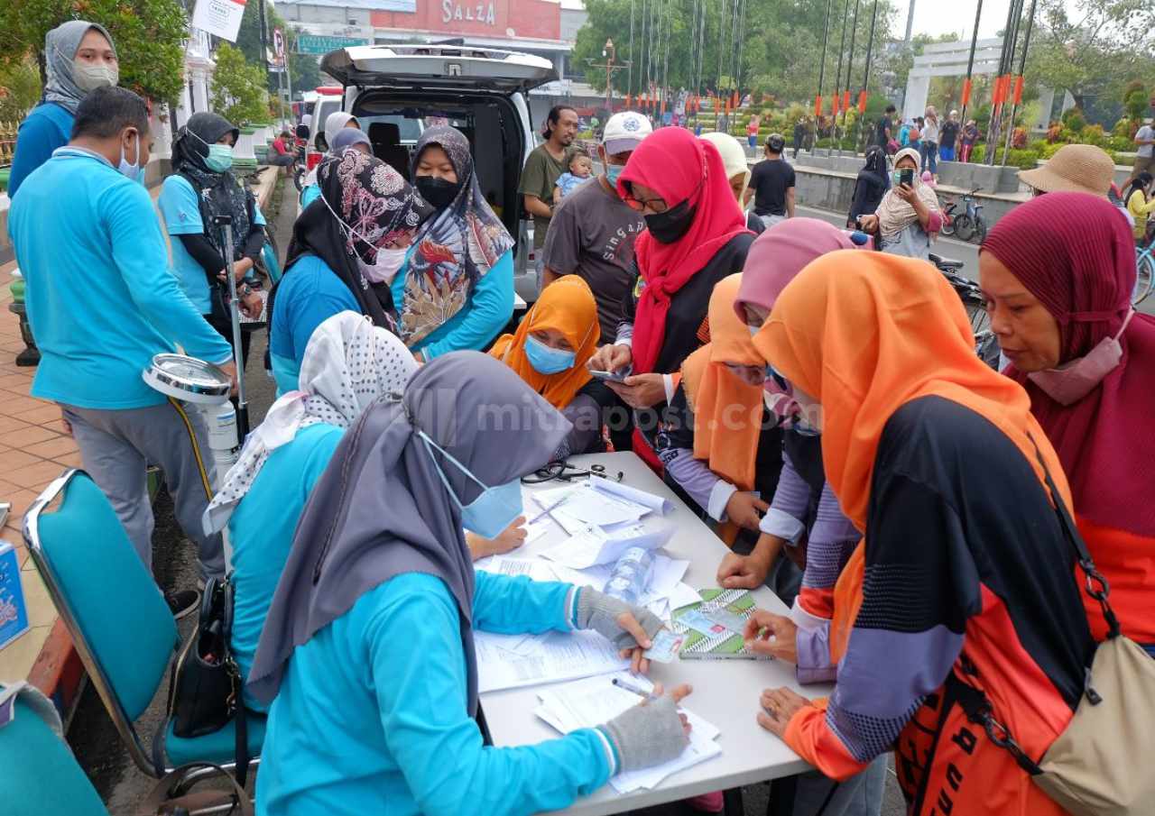 Dinkes Pati Gelar Pelayanan Vaksinasi dan Posbindu Gratis di Acara Car Free Day