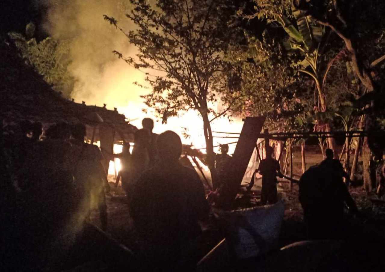 Kandang Ternak Milik Warga Karangawen Pati Ludes Terbakar, Satu Kambing Hangus Terpanggang