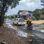 Foto : Ilustrasi kondisi kerusakan di jalan Gabus-Tambakromo tepat di depan minimarket Dukuh Paras Desa Tanjunganom (Sumber : palevioletred-jellyfish-458835.hostingersite.com/ Anang SY)