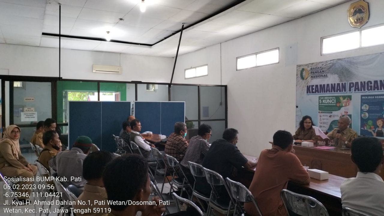 Foto: Pertemuan dan sosialisasi BUMP di Aula Disketapang Pati (Sumber: Anwar/Mitrapost)