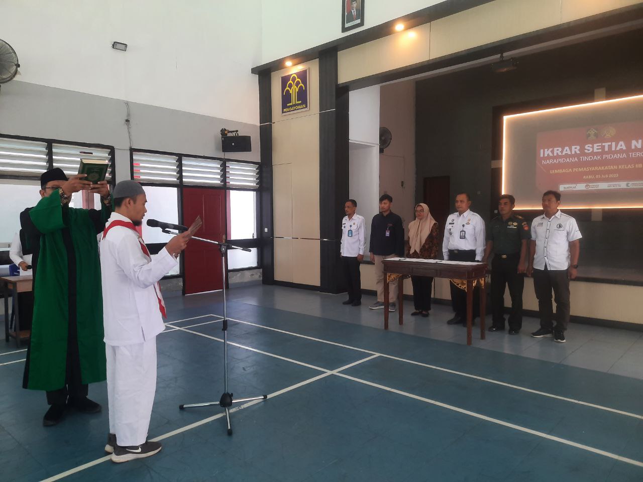 Lapas Pati Gelar Sumpah Ikrar Setia NKRI Terhadap Napi Terorisme