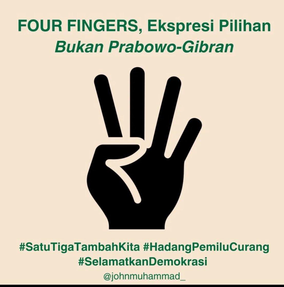 Viral, Salam 4 Jari Tolak Prabowo-Gibran