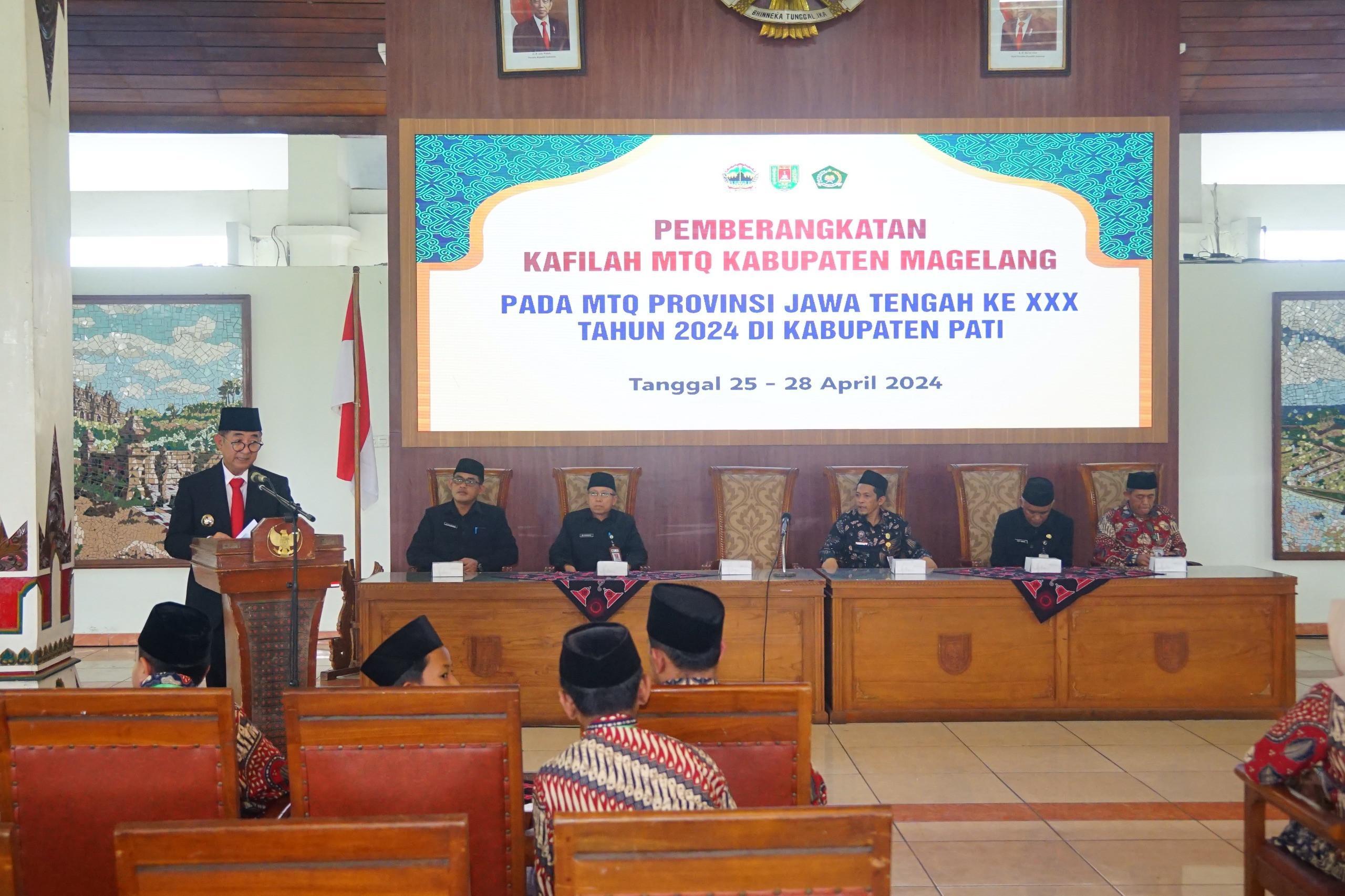 Foto: pelepasan peserta MTQ (Sumber: magelangkab)