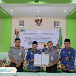 Foto: Kepala Lapas Kelas IIB Pati dan Kepala Kantor Kemenag Pati menandatangani MoU di Aula Kantor Kemenag Pati (palevioletred-jellyfish-458835.hostingersite.com/ ist)