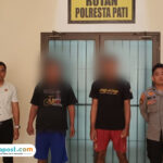 Foto: ayah dan anak berinisial SP (58) dan MJM (21) telah diamankan oleh polisi di Rutan Polresta Pati (palevioletred-jellyfish-458835.hostingersite.com/ Polresta Pati)