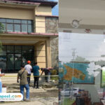 Foto: pihak kepolisian saat olah TKP di Kantor Desa Langse, Kecamatan Margorejo, Kabupaten Pati (palevioletred-jellyfish-458835.hostingersite.com/ dok pribadi)