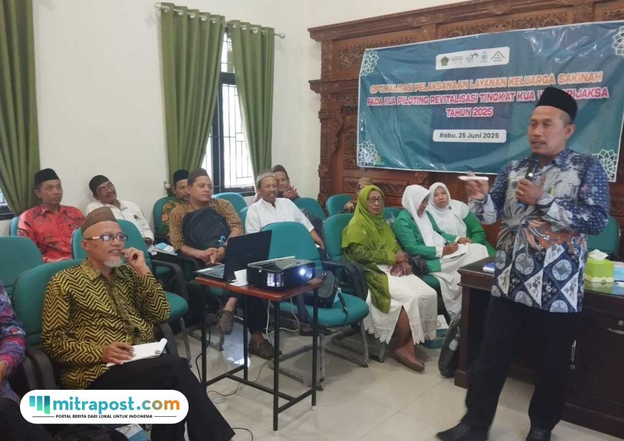 Foto: Seksi Bimbingan Masyarakat Islam (Bimas Islam) Kantor Kementerian Agama (Kankemenag) Kabupaten Pati menggelar kegiatan "Optimalisasi Pelaksanaan Layanan Keluarga Sakinah" pada Rabu (25/6/2025) (palevioletred-jellyfish-458835.hostingersite.com/ KUA Wedarijaksa)