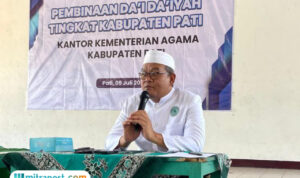 Foto: para dai dan daiyah se-Kabupaten Pati saat mengikuti pembinaan dakwah di Kantor Kemenag Kabupaten Pati (palevioletred-jellyfish-458835.hostingersite.com/ Kemenag Pati)